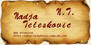 Nadja Telesković vizit kartica